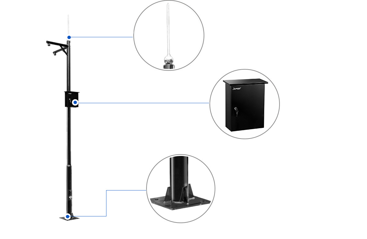 小区监控立杆产品细节图